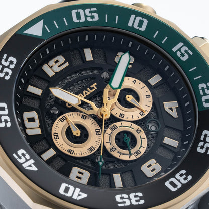 Cobalt Men's 55mm Goliath Quartz Chronograph Bracelet Watch - Goldtone