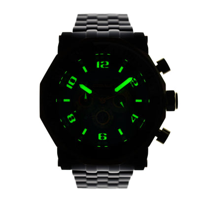 Cobalt Men's 55mm Goliath Quartz Chronograph Bracelet Watch - Goldtone