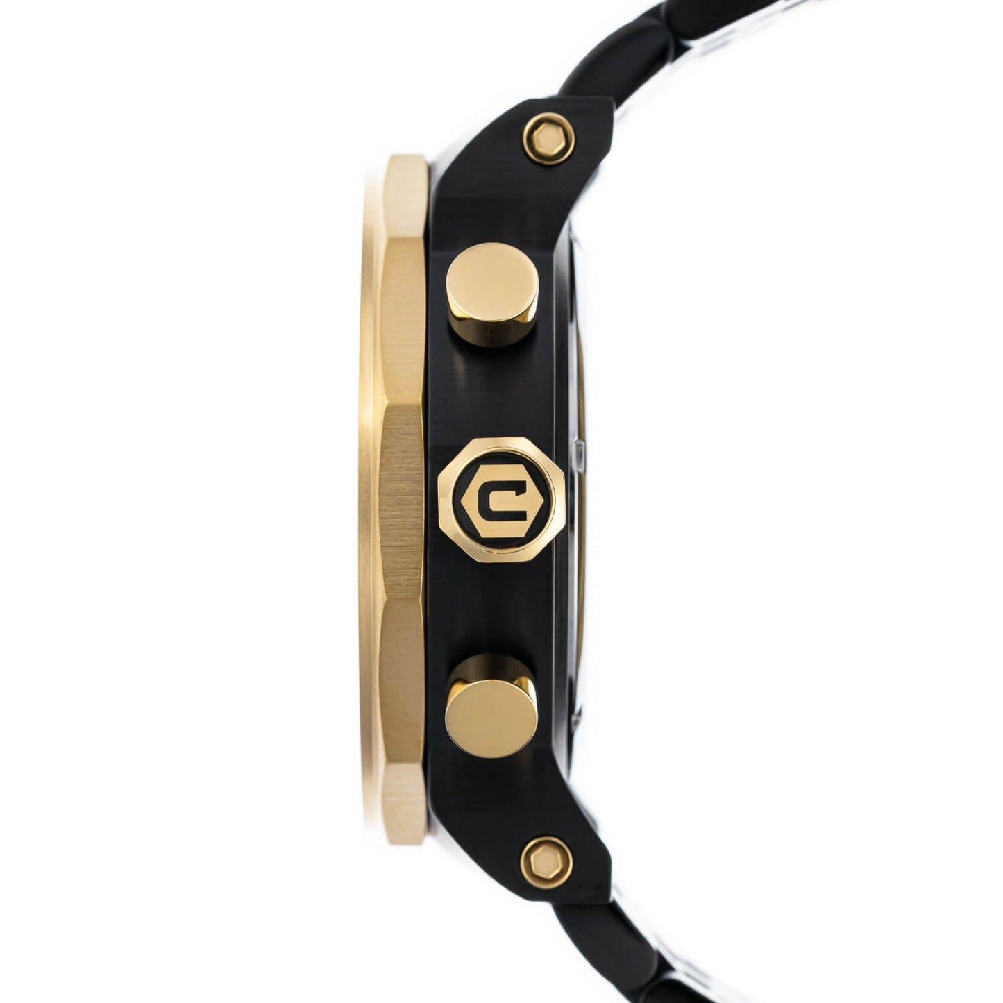 Cobalt Men's 55mm Goliath Quartz Chronograph Bracelet Watch - Goldtone