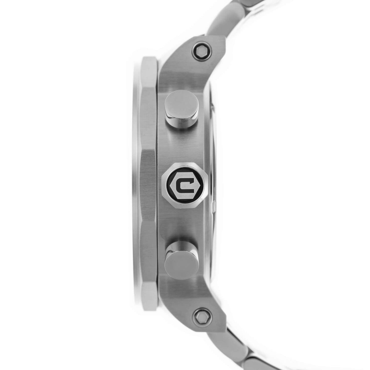 Cobalt Men's 55mm Goliath Quartz Chronograph Bracelet Watch - Silvertone