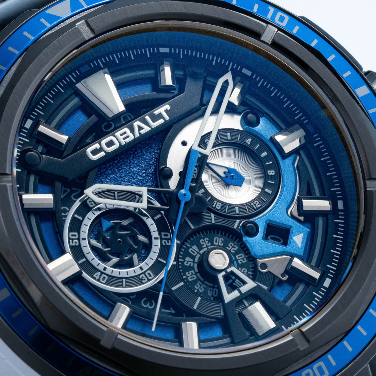 Cobalt Men's 52mm Fierce Quartz Chronograph Bracelet Watch - Gunmetal