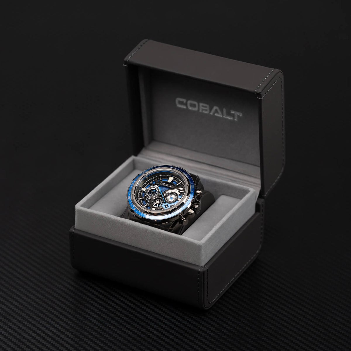 Cobalt Men's 52mm Fierce Quartz Chronograph Bracelet Watch - Gunmetal