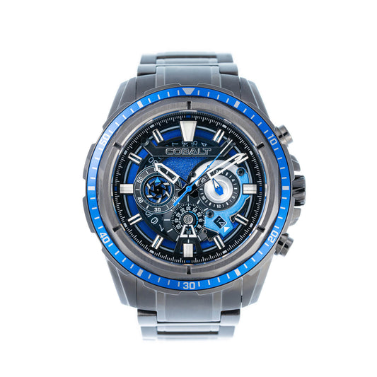 Cobalt Men's 52mm Fierce Quartz Chronograph Bracelet Watch - Gunmetal