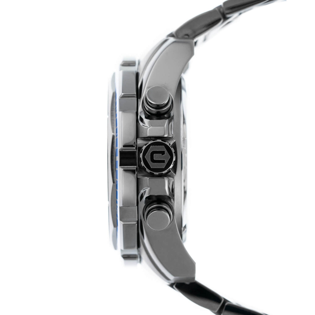 Cobalt Men's 52mm Fierce Quartz Chronograph Bracelet Watch - Gunmetal
