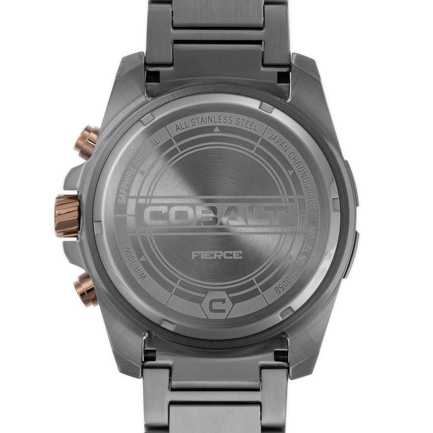 Cobalt Men's 52mm Fierce Quartz Chronograph Bracelet Watch - Silvertone