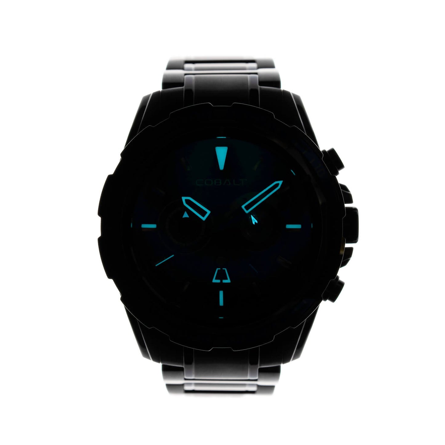 Cobalt Men's 52mm Fierce Quartz Chronograph Bracelet Watch - Silvertone