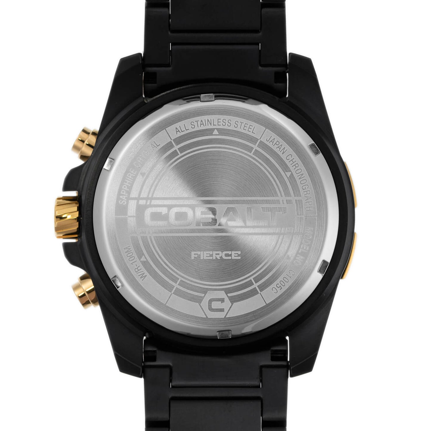 Cobalt Men's 52mm Fierce Quartz Chronograph Bracelet Watch - Black