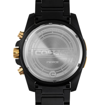 Cobalt Men's 52mm Fierce Quartz Chronograph Bracelet Watch - Black