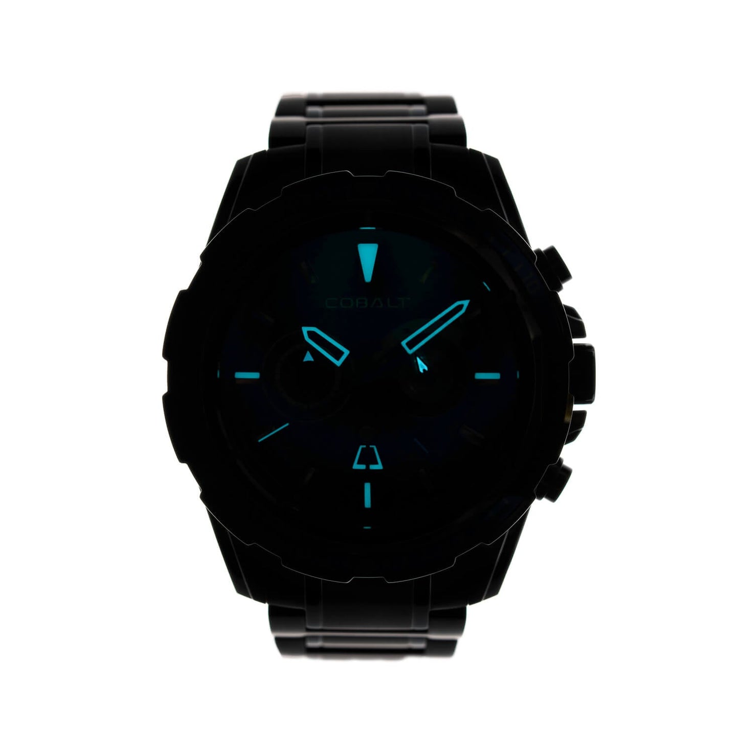 Cobalt Men's 52mm Fierce Quartz Chronograph Bracelet Watch - Black