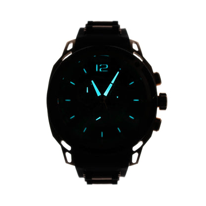 Cobalt Men's 52mm Striker Quartz Chronograph Silicone Strap Watch - Rosetone