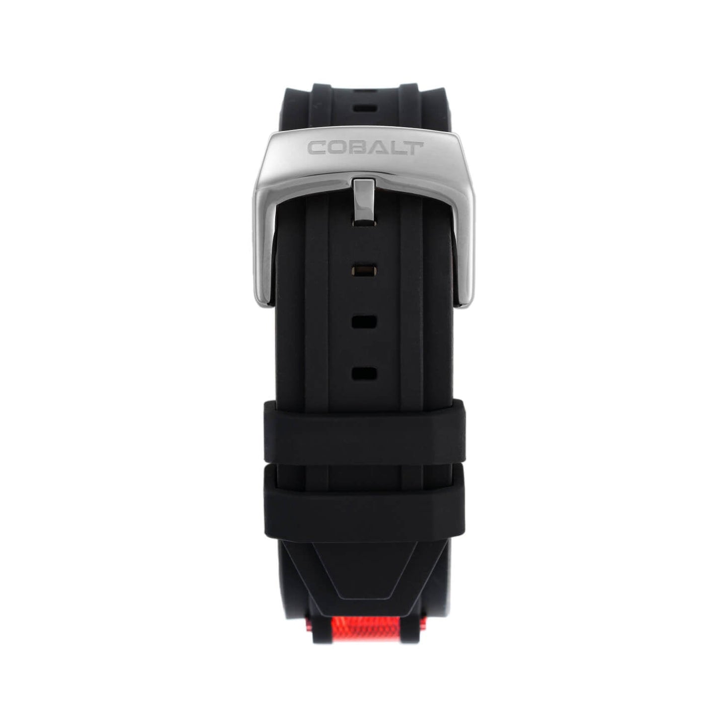 Cobalt Men's 52mm Striker Quartz Chronograph Silicone Strap Watch - Red