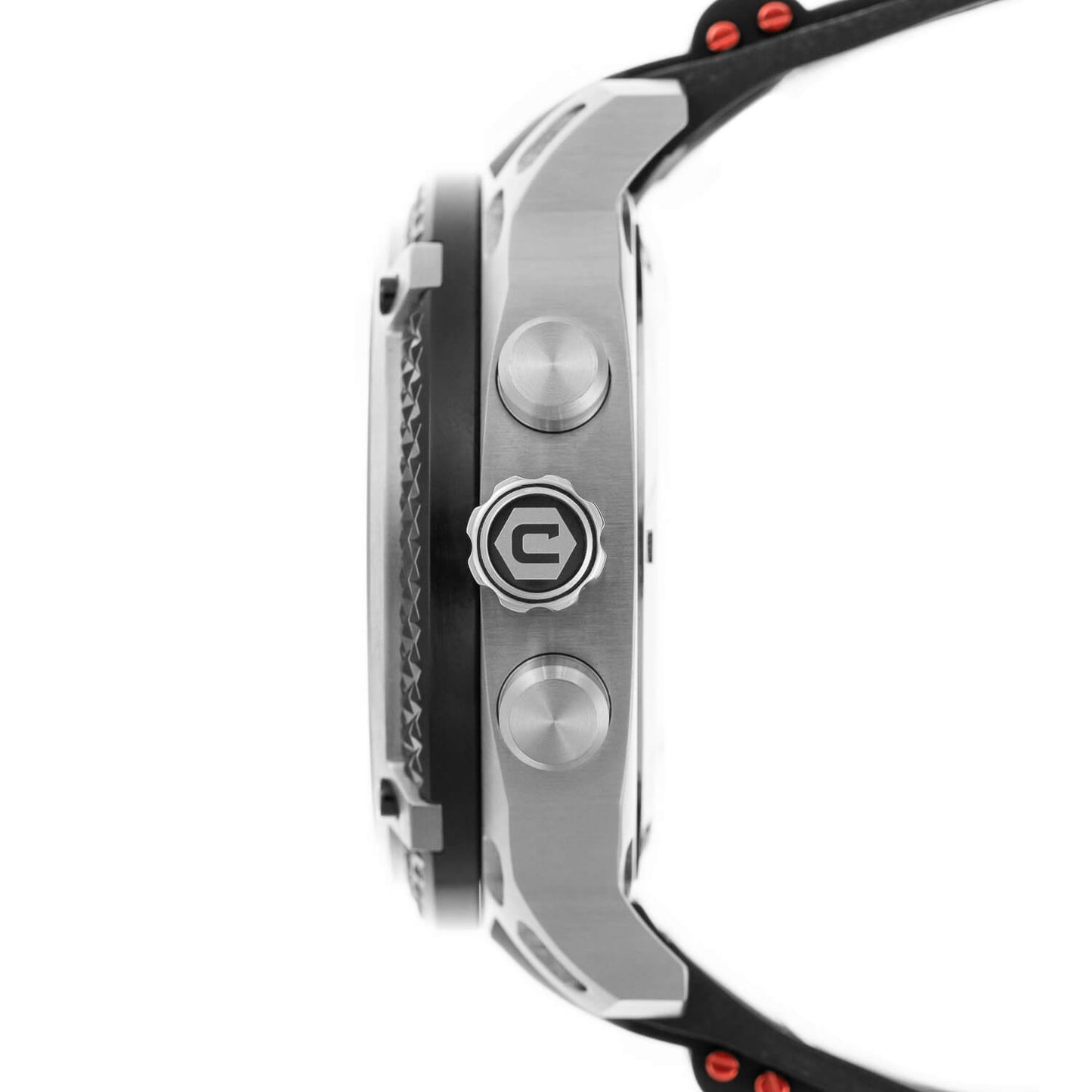 Cobalt Men's 52mm Striker Quartz Chronograph Silicone Strap Watch - Red