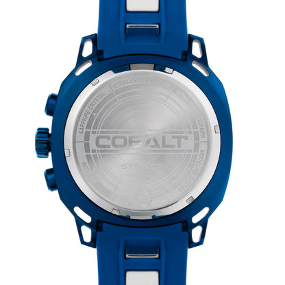 Cobalt Men's 52mm Striker Quartz Chronograph Silicone Strap Watch - Blue
