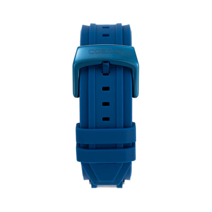 Cobalt Men's 52mm Striker Quartz Chronograph Silicone Strap Watch - Blue