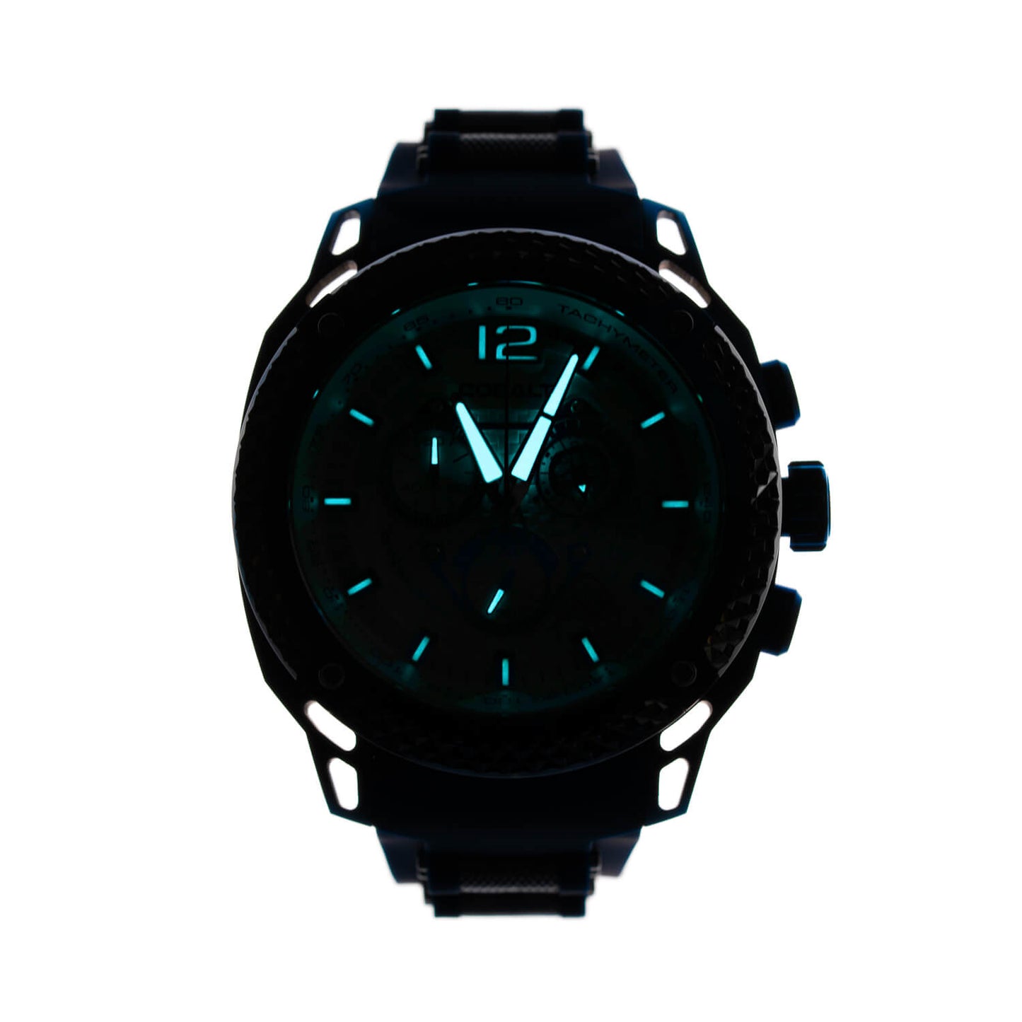 Cobalt Men's 52mm Striker Quartz Chronograph Silicone Strap Watch - Blue