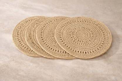 Busa Designs 15" Malibu Natural Jute Placemats