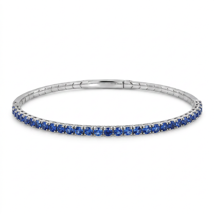 Sabrina Designs 14K Gold Blue Sapphire Flex Bangle Bracelet