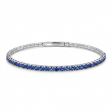 Sabrina Designs 14K Gold Blue Sapphire Flex Bangle Bracelet