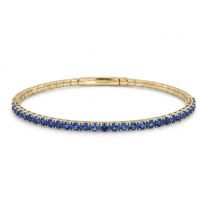 Sabrina Designs 14K Gold Blue Sapphire Flex Bangle Bracelet