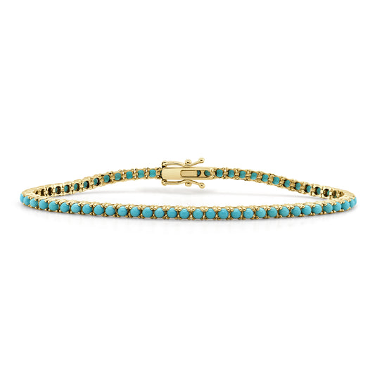 Sabrina Designs 14K Gold Turquoise Tennis Bracelet