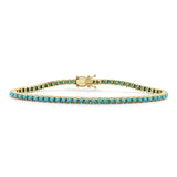 Sabrina Designs 14K Gold Turquoise Tennis Bracelet