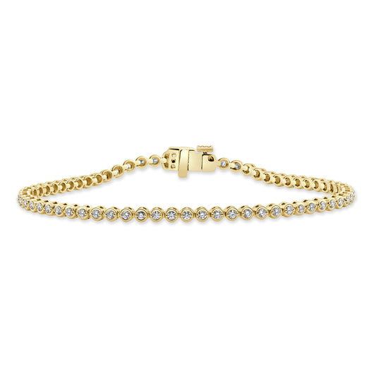Sabrina Designs 14K Gold 1.00ctw Diamond Bezel-Set Line Bracelet