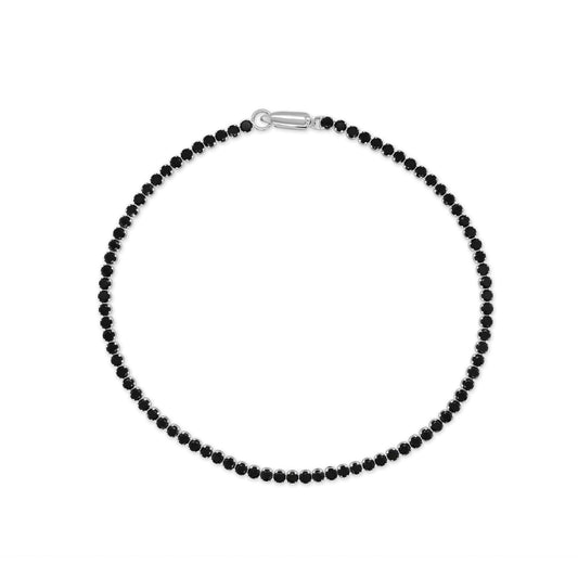 Sabrina Designs 14K Gold 2.31ctw Black Diamond Tennis Bracelet