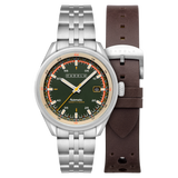 Cadola Men's 43mm Pista Automatic Date Solid Dial Bracelet Watch with Interchangeable Strap