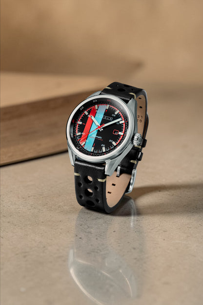 Cadola Men's 43mm Pista Automatic Date Striped Dial Bracelet Watch with Interchangeable Strap