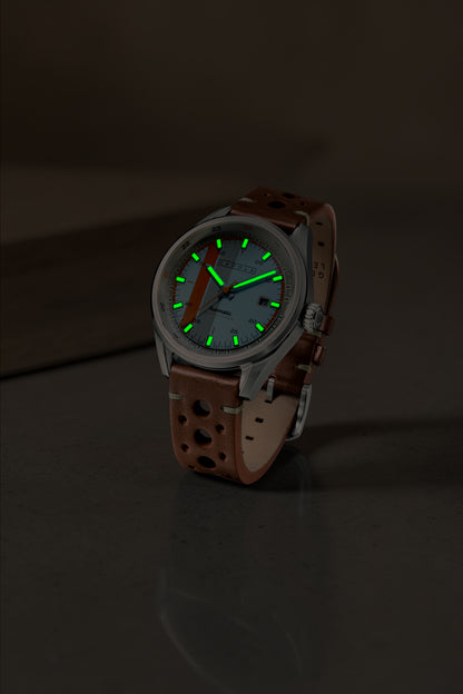 Cadola Men's 43mm Pista Automatic Date Striped Dial Bracelet Watch with Interchangeable Strap