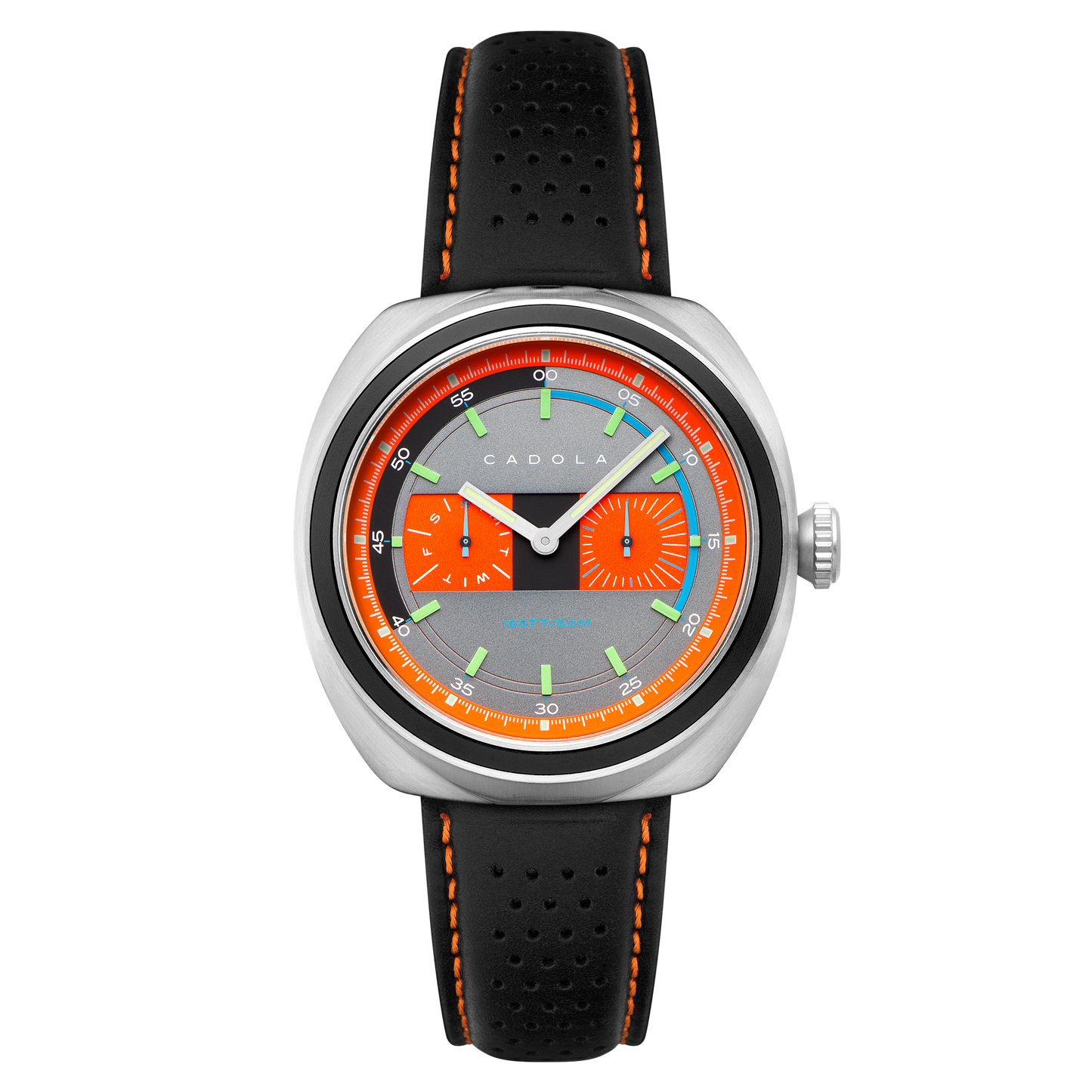 Cadola Men's 43mm Giulia Quartz Calendar Leather Strap Watch