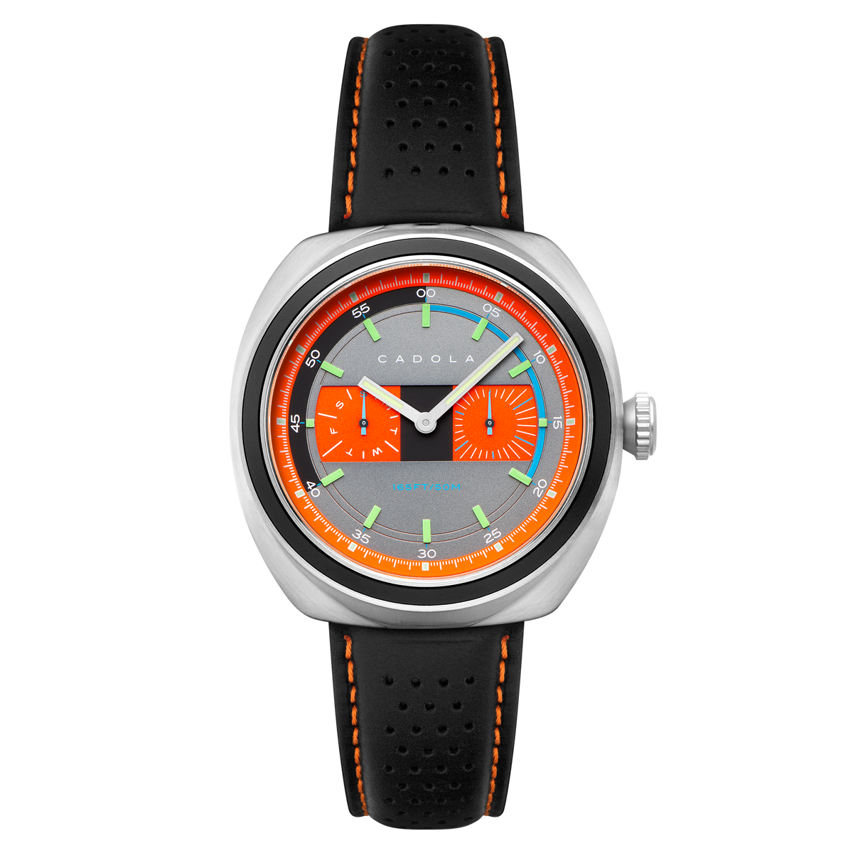 Cadola Men's 43mm Giulia Quartz Calendar Leather Strap Watch