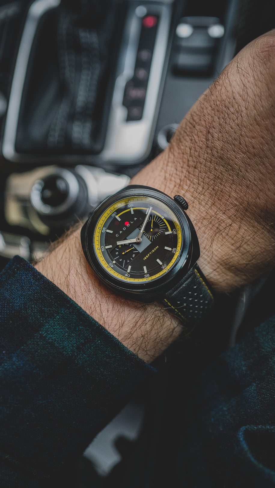 Cadola Men's 43mm Giulia Quartz Calendar Leather Strap Watch