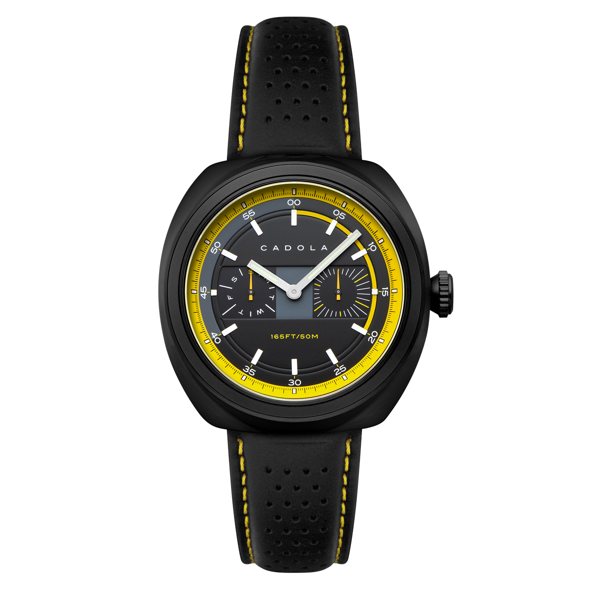 Cadola Men's 43mm Giulia Quartz Calendar Leather Strap Watch