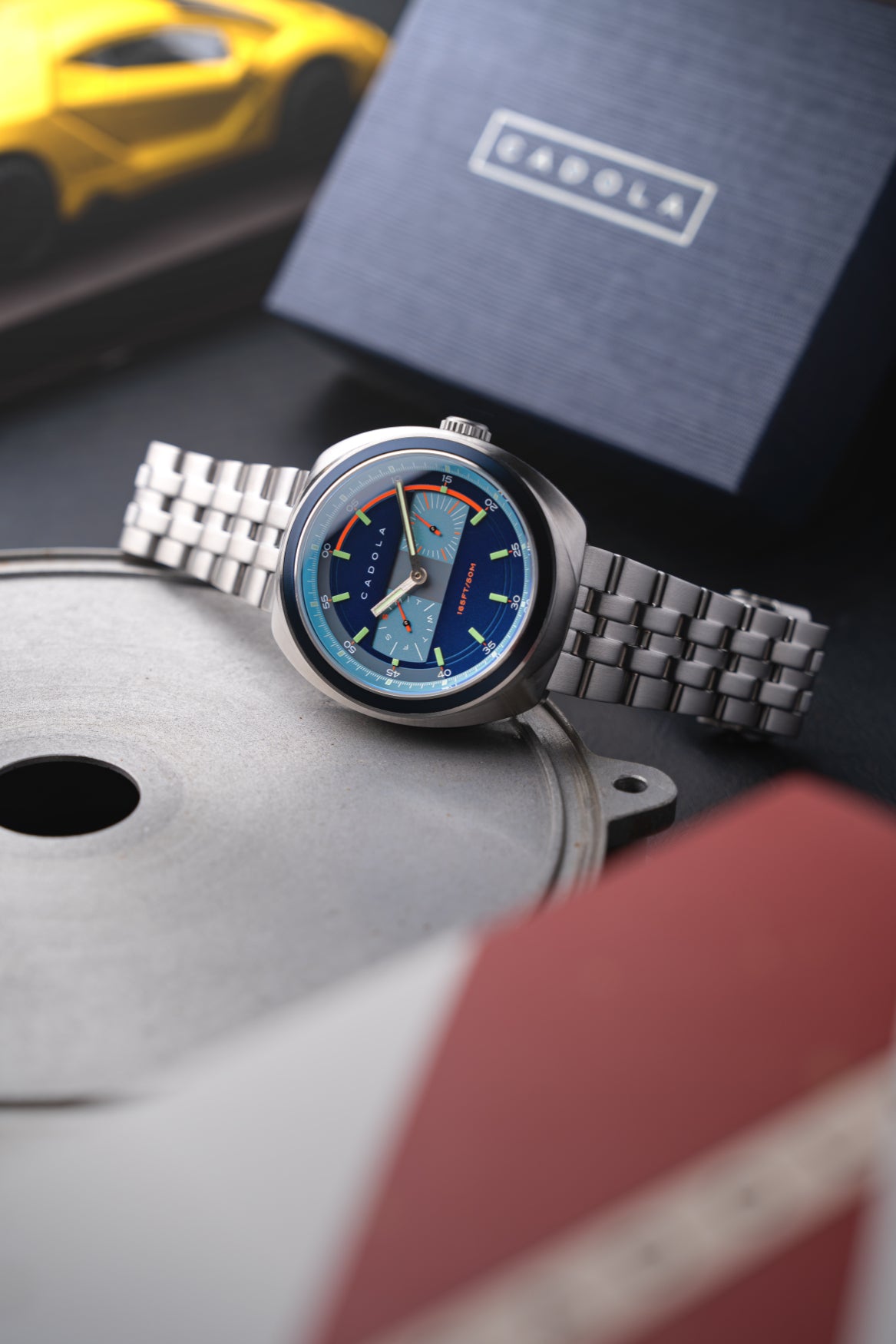 Cadola Men's 43mm Giulia Quartz Calendar Stainless Steel Bracelet Watch