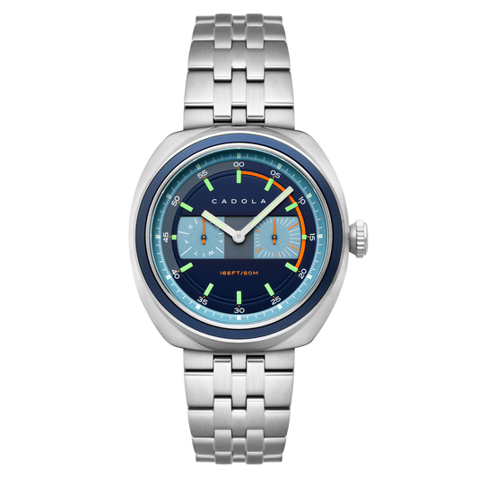 Cadola Men's 43mm Giulia Quartz Calendar Stainless Steel Bracelet Watch