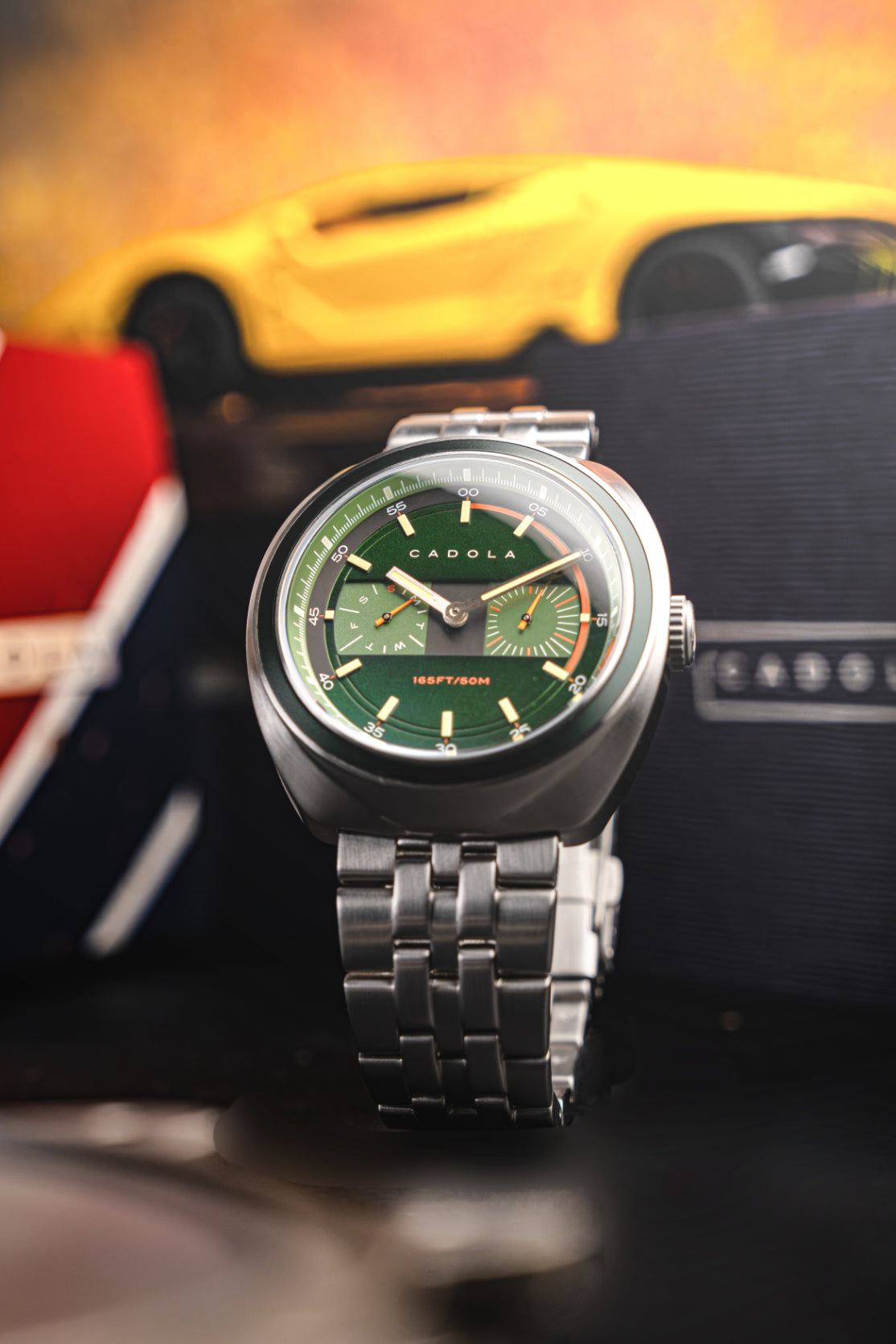 Cadola Men's 43mm Giulia Quartz Calendar Stainless Steel Bracelet Watch