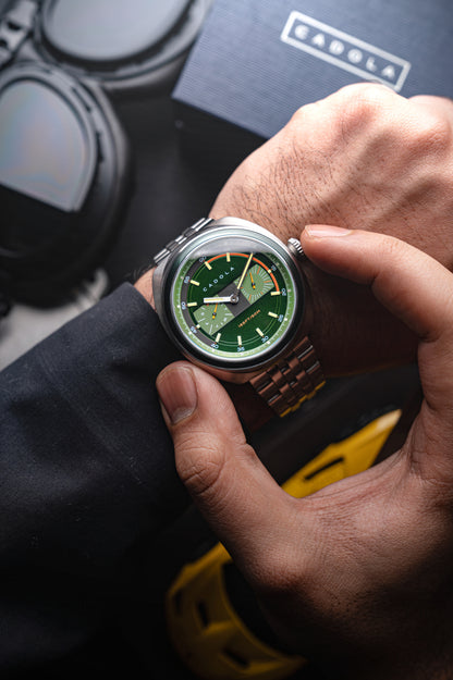 Cadola Men's 43mm Giulia Quartz Calendar Stainless Steel Bracelet Watch