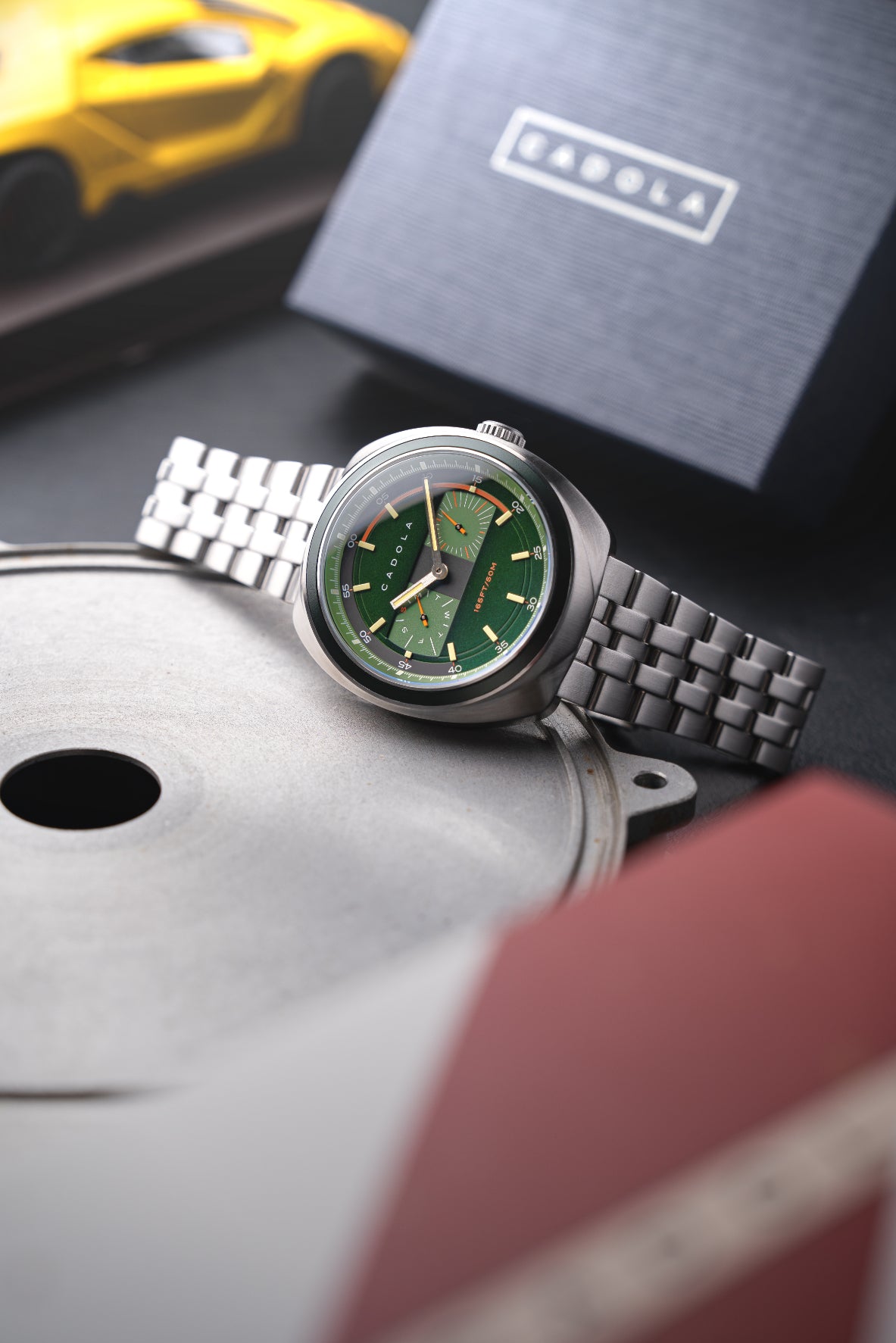 Cadola Men's 43mm Giulia Quartz Calendar Stainless Steel Bracelet Watch