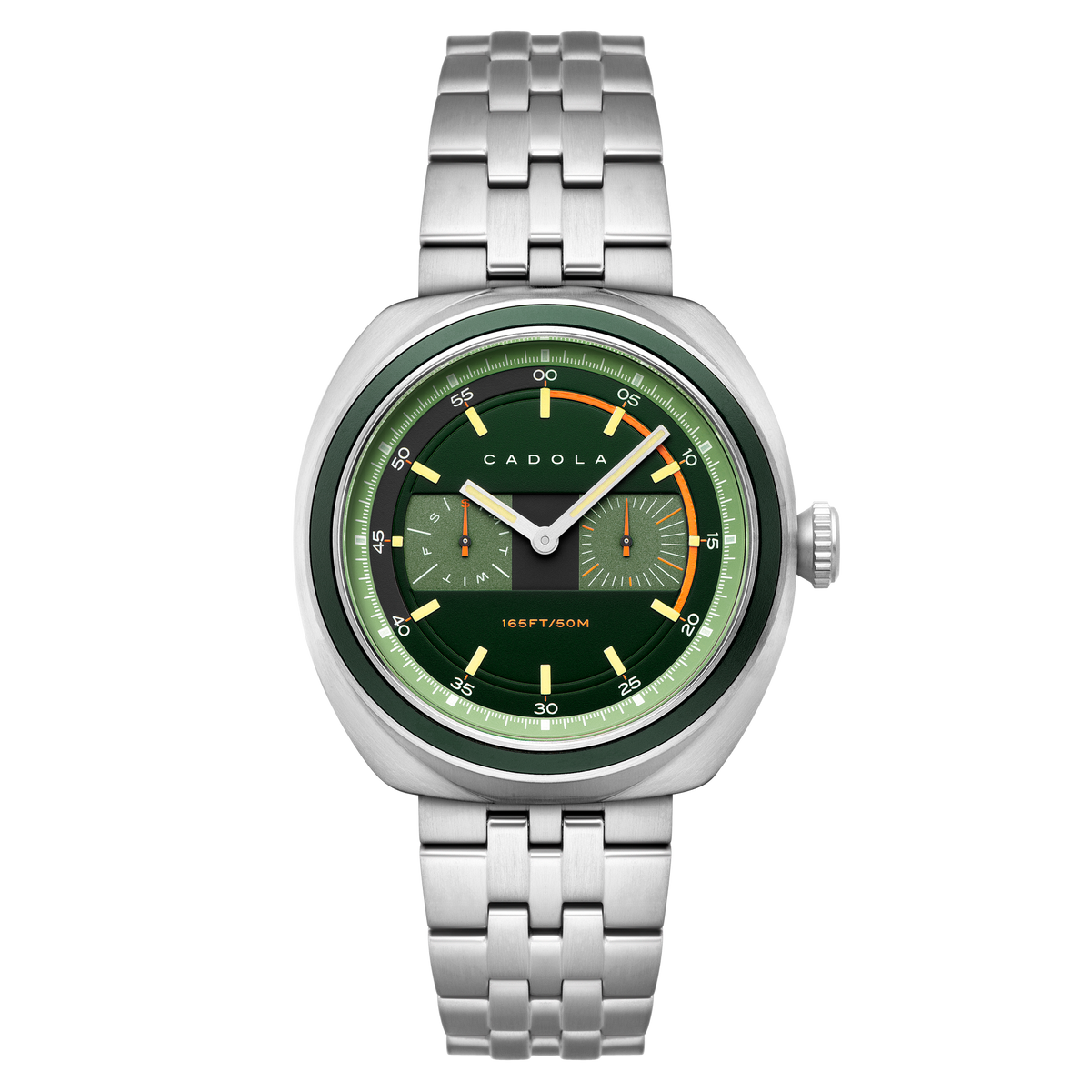 Cadola Men's 43mm Giulia Quartz Calendar Stainless Steel Bracelet Watch