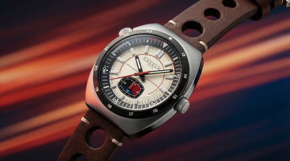 Cadola Men's 42mm Giulia Meca Quartz 24 Hour Subdial Leather Strap Watch