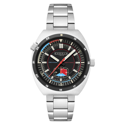 Cadola Men's 42mm Giulia Meca Quartz 24 Hour Subdial Bracelet Watch