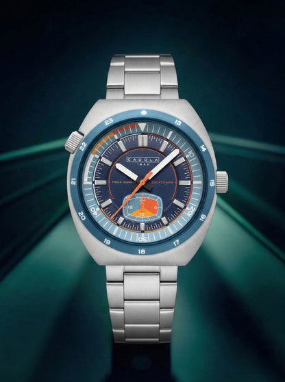 Cadola Men's 42mm Giulia Meca Quartz 24 Hour Subdial Bracelet Watch