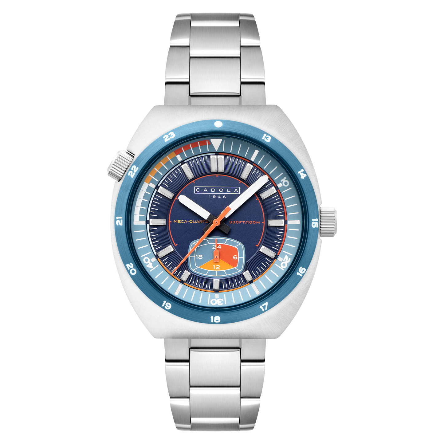 Cadola Men's 42mm Giulia Meca Quartz 24 Hour Subdial Bracelet Watch