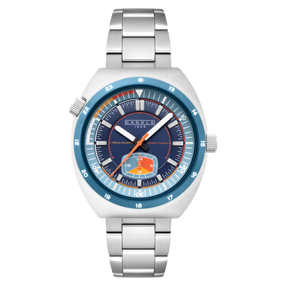 Cadola Men's 42mm Giulia Meca Quartz 24 Hour Subdial Bracelet Watch