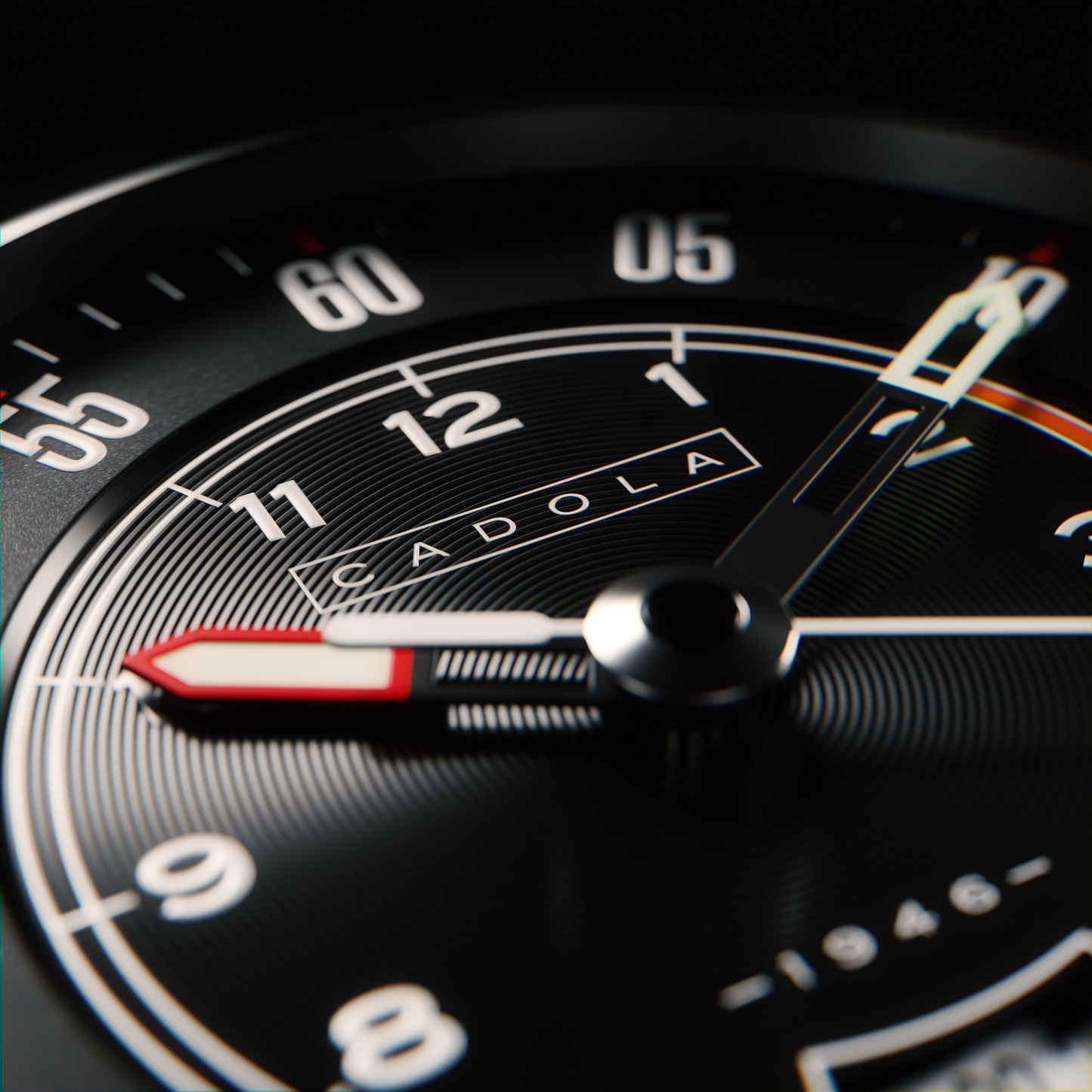 Cadola Men's 44mm RPM Automatic Leather Strap Watch