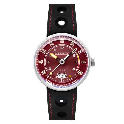 Cadola Men's 44mm RPM Automatic Leather Strap Watch