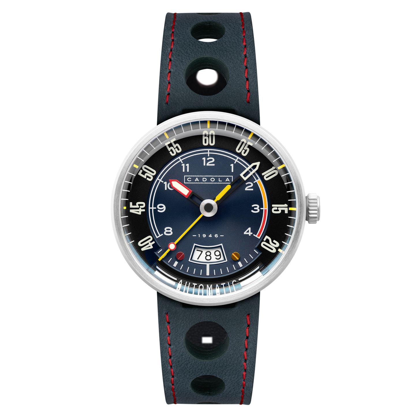 Cadola Men's 44mm RPM Automatic Leather Strap Watch