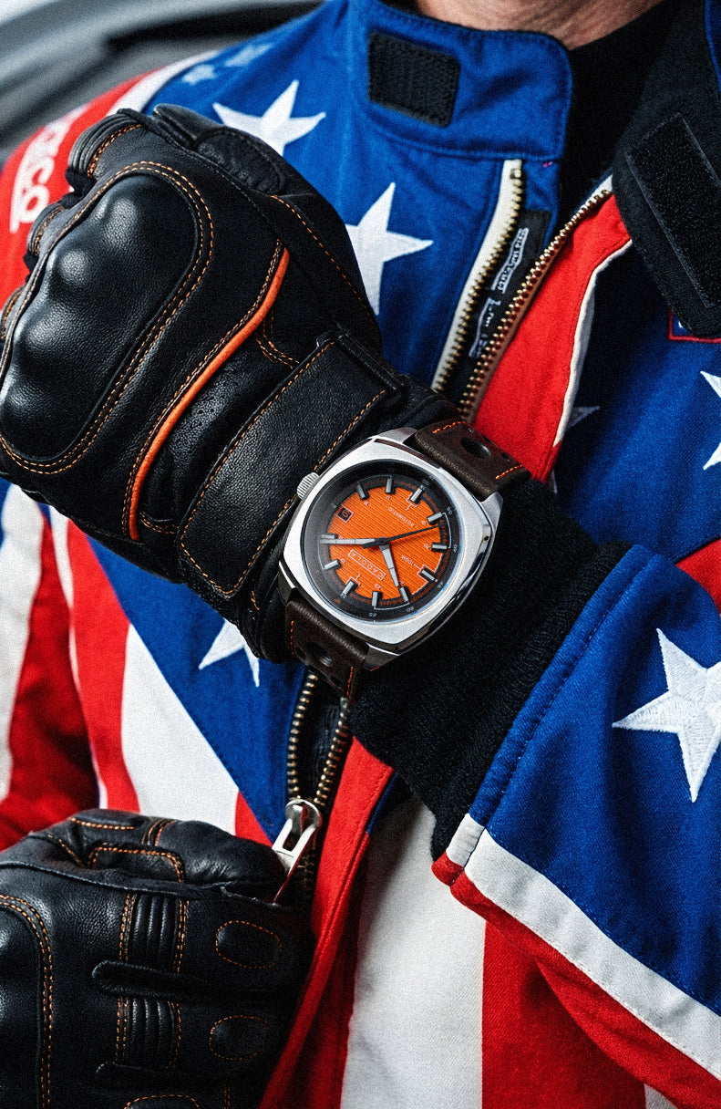 Cadola Men's 38mm Buxton Automatic Cutout Leather Strap Watch