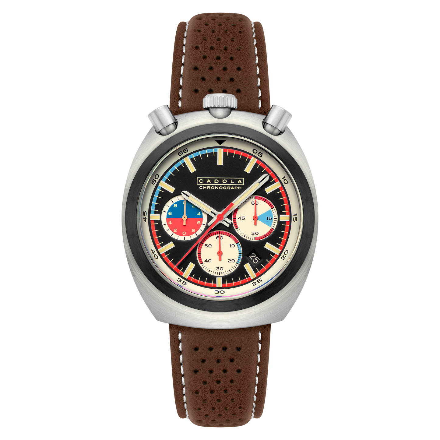 Cadola Men's 42mm Testa Di Toro Quartz Chronograph Leather Strap Watch